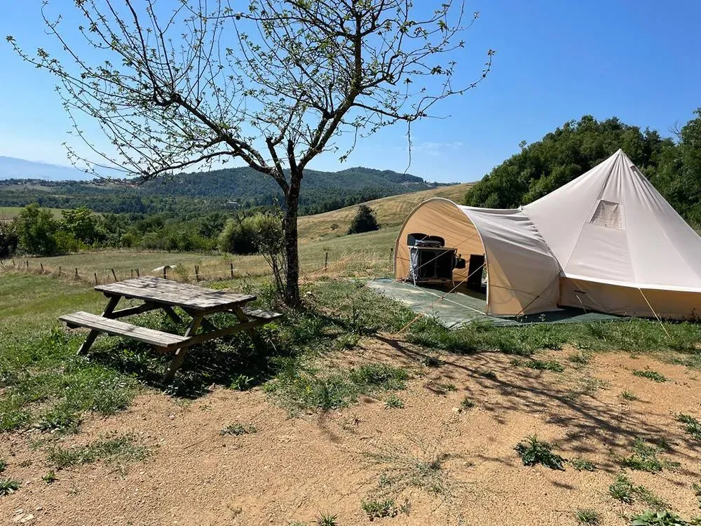 tente de camping vue panoramique